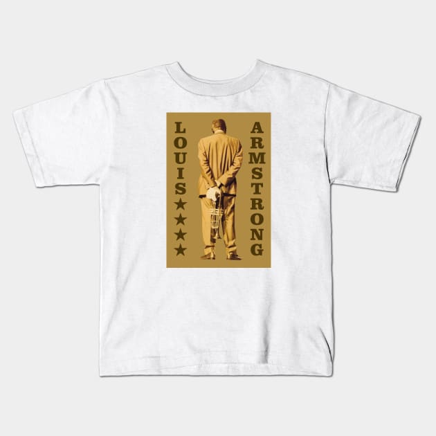 Louis Armstrong Kids T-Shirt by PLAYDIGITAL2020